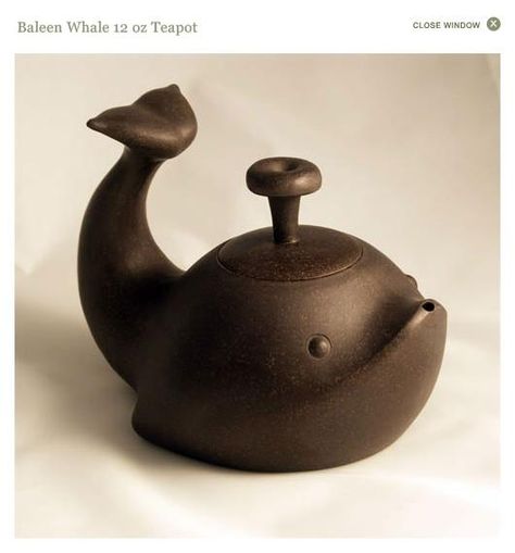 Whale teapot! Whale Teapot, Baleen Whales, Novelty Teapots, Teapots Unique, Yixing Teapot, Pottery Teapots, Clay Teapots, Drink Tea, A Whale