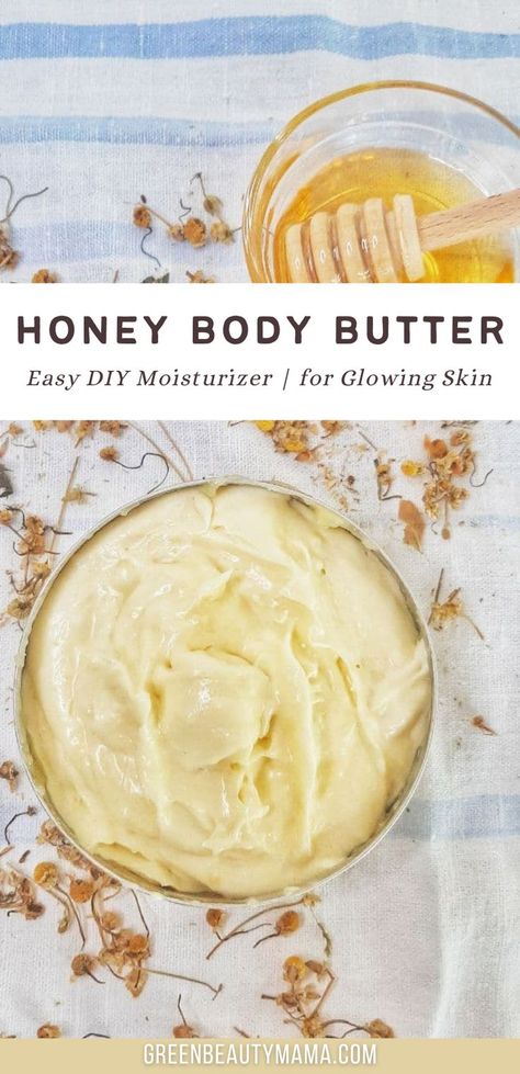 DIY Whipped Body Butter with Honey & Essential Oils Body Butter Recipe Whipped, Diy Whipped Body Butter, Honey Body Butter, Body Butter Recipe Homemade, Beeswax Recipes, Diy Body Butter Recipes, Butter Recipes Homemade, Body Butter Recipe, Homemade Spa