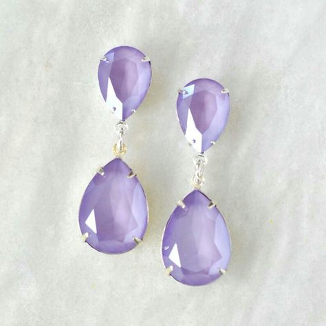 Lilac Bridesmaids, Abhishek Malhan, Lilac Bridesmaid, Lilac Earrings, Lavender Earrings, Bridesmaids Earrings, Happy Jewelry, Lilac Lavender, Prom Earrings