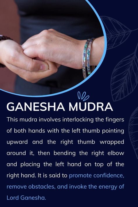 Confidence Mudra, Ganesh Mudra, Ganesha Mudra, Mudras Meanings, Chakra Meditation Guided, Hand Mudra, Pressure Point Therapy, Yoga Mudra, Yoga Mudras