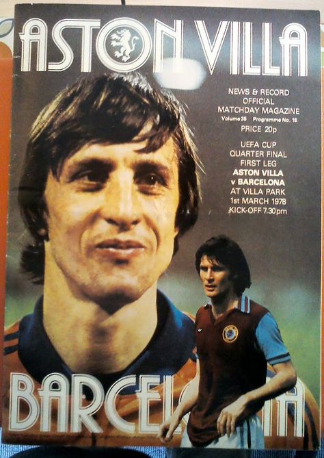 Super Club, Aston Villa Fc, Johan Cruyff, Total Workout, Villa Park, A Thing Of Beauty, Best Club, Football Program, Football Poster