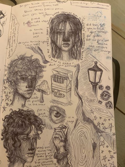 Sketch Book Grunge Ideas, Messy Sketchbook Pages, Messy Sketchbook Aesthetic, Cluttered Sketchbook Pages, Doodle Pages Sketchbooks Grunge, Aesthetic Sketchbook Pages Messy, Messy Journal Aesthetic Grunge, Messy Art, Grunge Art