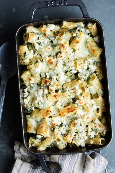 Winter Pasta Recipes, Winter Pasta, Greek Spinach Pie, Feta Recipes, Nyt Cooking, Spinach And Feta, Pasta Bake, Vegetarian Dinner, Pasta Dishes