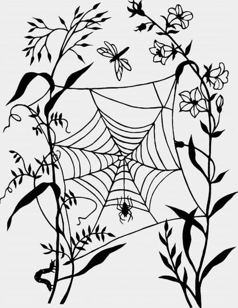 Halloween Line Art, Spider Web Tattoo, Web Tattoo, Spooky Tattoos, Tattoo Design Drawings, Unique Tattoos, Crazy Quilts, Black Tattoos, Spider Web