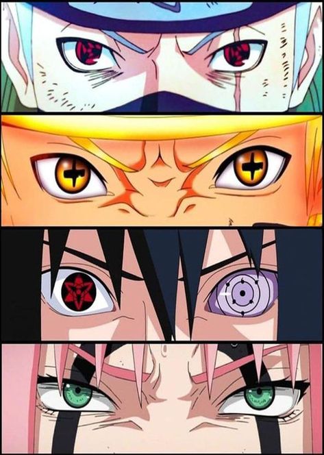 Anime Eyes Naruto, Naruto Sleeve, Eyes Naruto, Tato Naruto, Regard Animal, Naruto Eyes, Naruto Painting, Photo Naruto, Naruto Team 7