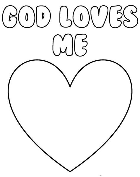 God Loves Me Preschool Craft, God Loves Me Coloring Page, God Loves Me To Pieces Craft, God Is Love Craft For Toddlers, Jesus Loves Me To Pieces Printable, L Is For Love Preschool Craft, God Loves Us Craft, God Made Me Special Coloring Page, God Is Love Coloring Page