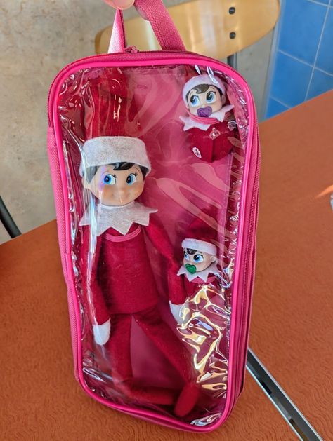 Dollar Store Elf Carrier Elf Carrier, Elf On The Shelf Ideas, Shelf Ideas, Christmas Elf, Carrying Case, On The Shelf, Dollar Stores, Elf On The Shelf, Elf