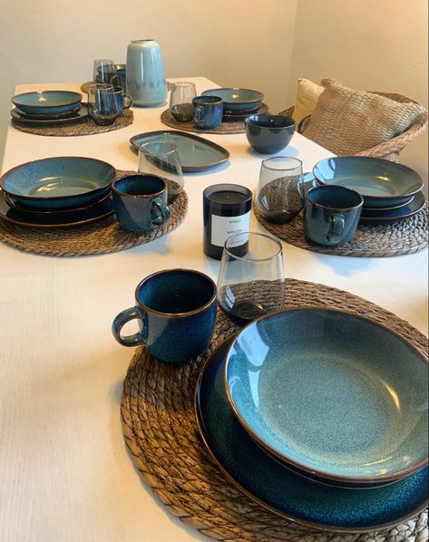 Ikea Kitchen Dishes, Ikea Dinner Set, Gladelig Ikea Table Setting, Ikea Plates Dinnerware Sets, Ikea Dishes Set, Table Ware Set, Blue Dishes Table Setting, Ikea Tableware, Ikea Table Setting