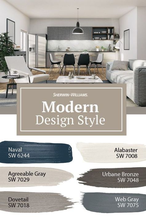 Modern Paint Colors, House Color Palettes, Paint Color Schemes, House Color Schemes, Paint Color Palettes, Sherwin Williams Paint Colors, Room Color, Interior Paint Colors, Exterior Paint Colors