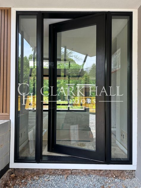 Modern Doors by Clark Hall Doors - Contact Us Front Door Ideas Single, Modern Metal Front Door, Modern Windows Design, Entry Door Styles, Concrete Floors In House, Modern Windows And Doors, Glass Entrance, Glass Entrance Doors, Aluminium Glass Door