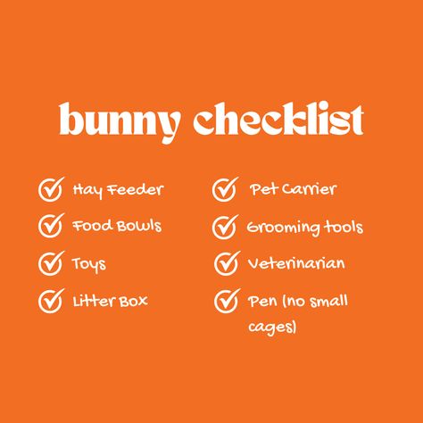 Supplies to have before adopting a bunny. #paisleysplace #bunny #rabbit #hollandlop #animal #cuteanimals #pet #petcare #supplies #thingstoknow #checklist Rabbit Supplies List, Bunny Checklist, Rabbit Checklist, Bunny Essentials, Rabbit Things, Adopt A Bunny, Bunny Care Tips, Bunny Supplies, Funny Bunny Videos