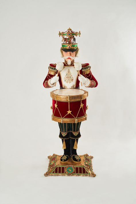 Twelve Days Nutcracker Drummer Drumming - Katherine's Collection Nutcracker With Drum, Nutcracker Drummer, Vintage Nutcracker, Vintage Nutcrackers, Katherine's Collection, Window Decorations, Christmas Window Decorations, Drummer Boy, Twelve Days Of Christmas