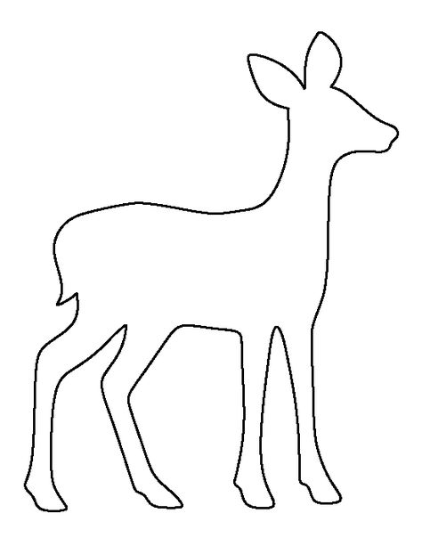 Fawn pattern. Use the printable outline for crafts, creating stencils, scrapbooking, and more. Free PDF template to download and print at http://patternuniverse.com/download/fawn-pattern/ Printable Outline, Animal Outline, Animal Templates, Animal Stencil, Applique Templates, Animal Silhouette, Scroll Saw Patterns, Applique Patterns, Animal Crafts