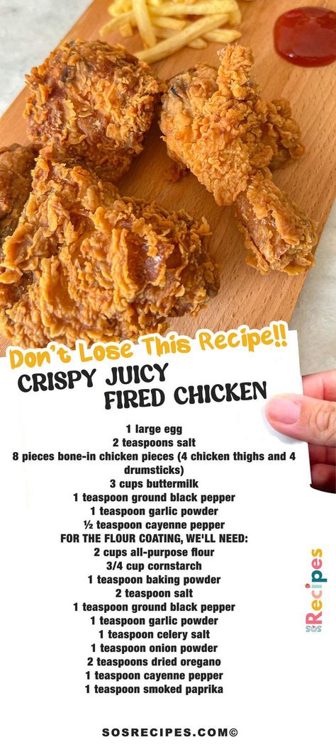 Flavorful Fried Chicken, Things For Dinner Easy, Easy Dinner Meals With Chicken, Easy Fry Chicken Recipes, Different Food Recipes Dinners, Chicken Shack Potatoes Recipe, Best Crispy Fried Chicken Recipe, Best Fry Chicken Recipe, Crispy Crunchy Chicken