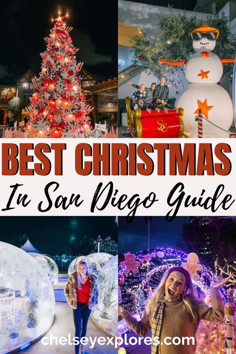 San Diego Christmas, Christmas Bars, San Diego Activities, San Diego Travel Guide, Christmas Things To Do, Holiday Bar, California Travel Guide, San Diego Restaurants, Best Christmas Lights