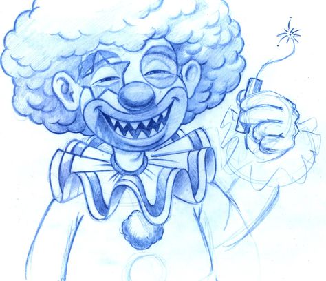 4th Of July Sketches, Cholos Drawings, Cartoon Clown Drawing, Halloween Drawings Scary, Clown Drawing Sketch, Scary Halloween Drawings, Chicano Clown Drawing, Clown Drawing, Scary Drawings