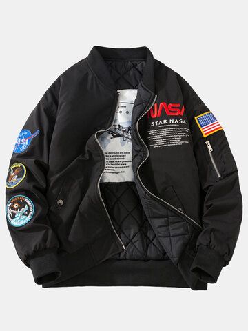 I found this amazing Mens Letter Pattern Embroidery Baseball Collar Warm Jackets With Pocket with US$75.99,and 14 days return or refund guarantee protect to us. --Newchic Nasa Jacket, Light Color Jeans, Urban Apparel, Aviator Jackets, Outwear Jackets, Flight Jacket, Warm Jacket, Urban Outfits, Jacket Design