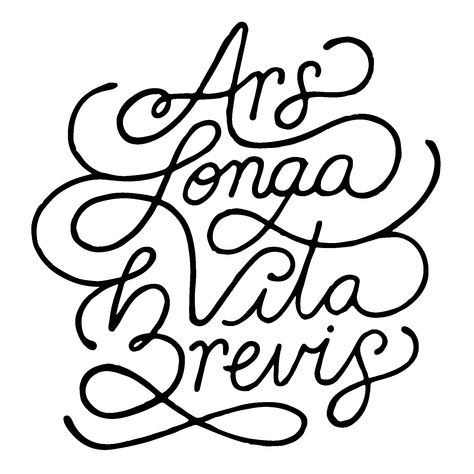 Ars Longa, Vita Brevis. (Art is long, life is short.) by Hippocrates Drawing: Ldehrone Ars Longa Vita Brevis Tattoo, Life Is Short Tattoo, Agenda Quotes, Short Tattoo, Ars Longa Vita Brevis, Magic Tattoo, Sigma Alpha, Random Inspiration, Antique Maps