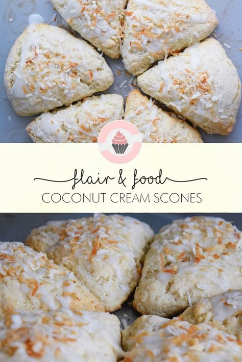 Coconut Cream Scones, Coconut Cream Muffins, Scone Ideas Sweet, Recipes Using Coconut Flakes, What To Make With Coconut Cream, Coconut Scones Recipe Easy, Cream Of Coconut Recipes, Scones Coconut, Easter Scones