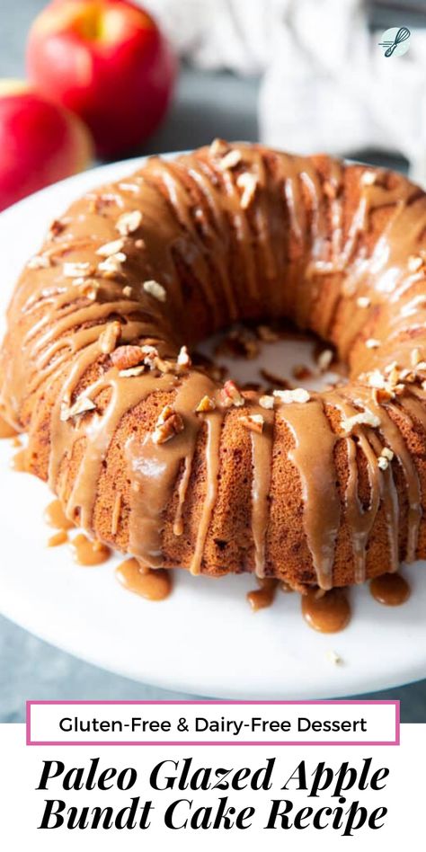 Apple Spice Bundt Cake, Caramel Bundt Cake, Paleo Baking Powder, Cake With Caramel Frosting, Apple Bundt Cake Recipes, Spice Bundt Cake, Paleo Baking Recipes, Squash Cakes, Pumpkin Streusel Muffins