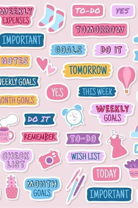 Diy Sticker Ideas, Ipad Pics, Ideas For Crafts, Daily Planner Stickers, School Wallpaper, Stickers Disney, Journal Things, Diary Stickers, Digital Journaling