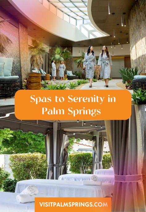 Relax and replenish at one of the many Palm Springs spas. From hot springs to mineral pools, the spa experience in Palm Springs can be truly rejuvenating. 🛁☀️🧡🌴 Palm Springs Spa, San Jacinto Mountains, Spa Menu, Couples Retreats, Los Angeles Travel, Spa Massage, Spa Offers, Spa Experience, Luxury Spa