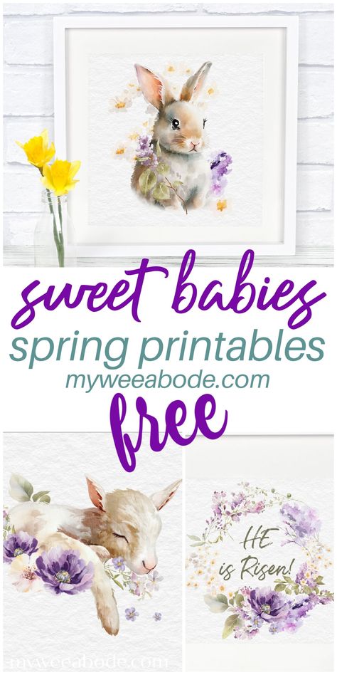 Vintage Easter Printables, Spring Printables Free, Different Lettering, Farm Wall Art, Animal Printables, Baby Farm Animals, Easter Lamb, Spring Animals, Spring Printables