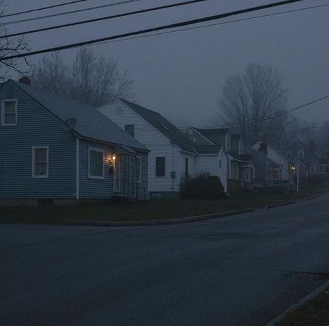 Liminal Suburb, Dark Suburban Aesthetic, Foggy Neighborhood, Anglo Gothic, Moody Images, Small Town Aesthetic, Suburban Gothic, Midwest Gothic, Town Aesthetic