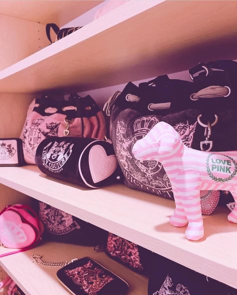 Juicy Couture Collection, Juicy Couture Aesthetic, Trashy Y2k Aesthetic, 2000s Room, Trashy 2000s, Sanrio Aesthetic, Mcbling Fashion, 2000s Girl, 2000s Pink