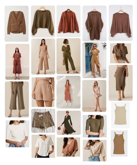 Earth Tone Aesthetic Fashion, Earth Tone Outfits Aesthetic, Earthy Tones Outfit, Earth Tone Wardrobe, Dark Academia Capsule Wardrobe, Warm Tone Outfits, Earthy Aesthetic Outfits, Earthy Tone Outfits, Earth Toned Outfits