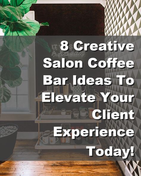 Transform your salon into a welcoming oasis with our 8 Creative Salon Coffee Bar Ideas! Discover how a well-designed coffee bar can enhance your client experience, making every visit memorable. From chic decor to delicious beverage options, these innovative ideas will not only impress your clients but also encourage them to linger longer. Elevate your salon ambiance and boost client satisfaction with these inspiring concepts today! Hair Salon Coffee Bar, Salon Bar Ideas, Salon Snack Bar Ideas, Salon Coffee Bar Ideas, Salon Coffee Bar, Unique Bar Ideas, Coffee Bar Ideas, Coffee Bar Design, Tea Station