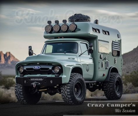 Expedition Car, 6x6 Truck, Overland Truck, Bug Out Vehicle, Classic Ford Trucks, Expedition Truck, Off Road Camper, Overland Vehicles, Truck Ideas