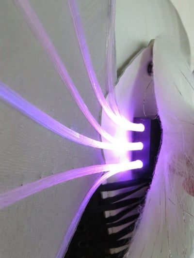 Programmable Fiber Optic Fairy Wings : 17 Steps (with Pictures) - Instructables Fiber Optic Lighting Diy, Light Up Wings, Glowing Wings, Fiber Optic Lighting, Origami Fashion, Fibre Optics, Believe In Magic, Fairy Wings, Fiber Optic