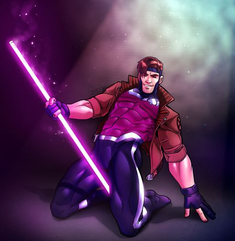 Gambit by BlitzTurner Mutants Xmen, X Men Funny, Gambit X Men, Gambit Marvel, Remy Lebeau, Male Cartoon Characters, Xmen Art, Rogue Gambit, Animated Man