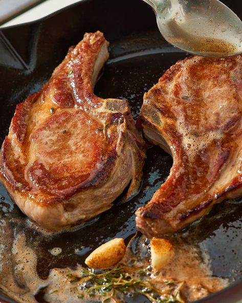 How To Make Easy Pan-Fried Pork Chops on the Stove | Kitchn Pork Chops On The Stove, Stove Top Pork Chops, Fried Pork Chop Recipes, Frying Pan Recipes, Pork Shoulder Steak, Steak At Home, Pork Dinners, Pan Fried Pork Chops, Dinner Suggestions