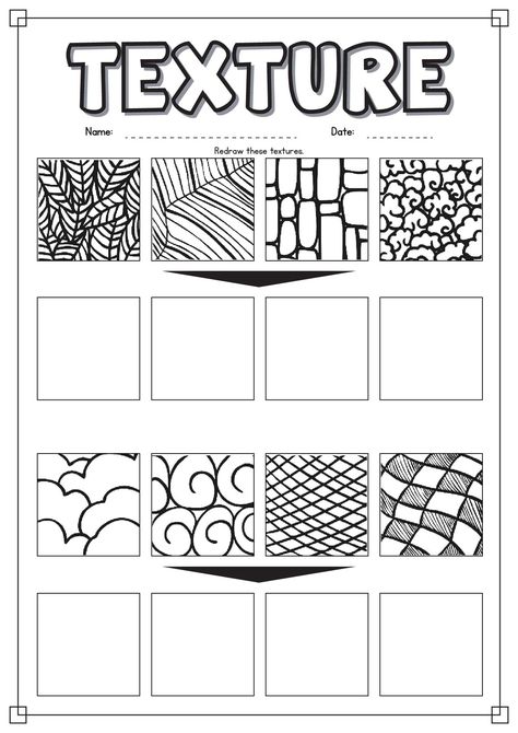 Drawing Texture Worksheet