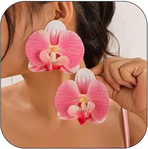 Orchid earrings