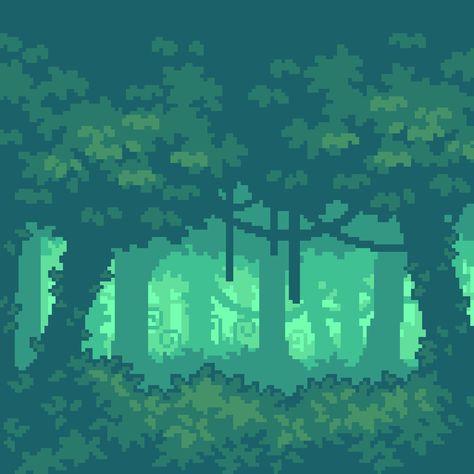 128 X 128 Pixel Art, Pixel Forest Background, Pixel Art Forest Background, Jungle Pixel Art, 128x128 Pixel Art, Forest Platform, Nature Pixel Art, Pixel Game Art, Forest Pixel Art