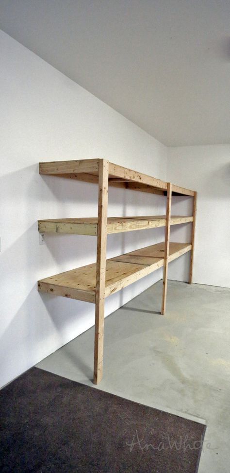 Basement Shelving, Garage Hacks, Peg Boards, Diy Storage Shelves, Garage Shelves, Garage Storage Shelves, Building Garage Shelves, Basement Storage, Diy Garage Shelves