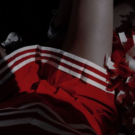 Dark Cheerleader Aesthetic, Red Cheerleader Aesthetic, Cheer Captain Aesthetic, College Cheerleader Aesthetic, Sara Berry, Cheer Photo Poses, Cheerleading Aesthetic, All Cheerleaders Die, Cheerleader Aesthetic