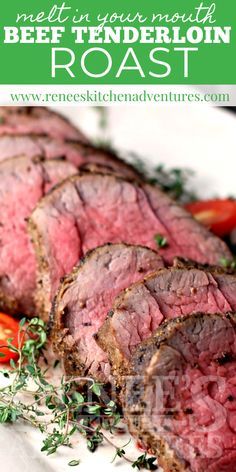 Crowd Meals, Perfect Beef Tenderloin, Beef Tenderloin Roast Recipes, Farmhouse Cooking, Company Recipes, Whole Beef Tenderloin, Holiday Roast, Beef Tenderloin Recipes, Work Recipes