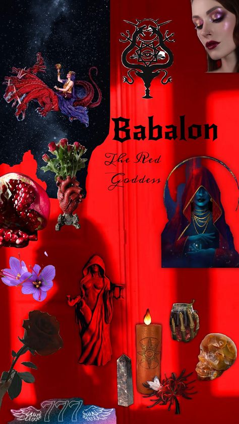 Babalon, the Red Goddess Babalon Goddess, Red Goddess, Occult Art, Witchy Things, Red, Pins, Quick Saves, Art