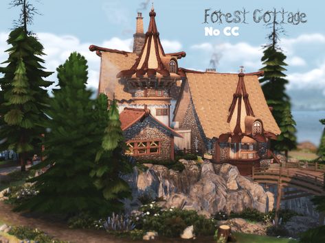 Sims Medieval Cc, Ts4 Cc House, No Cc Sims, Medieval Cottage, Sims 4 Cars, Mod For Sims 4, Sims 4 Historical Cc, Dark Trees, Sims 4 Medieval