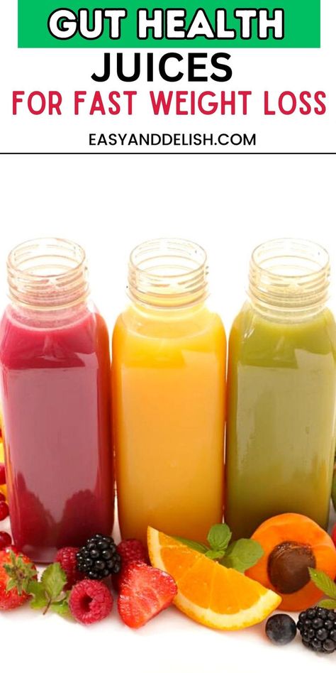 Bottles of Gut Health Juices for Weight Loss with fruits around them. Gut Health Juice, Varieties Of Squash, Juice Fast Recipes, Health Juice Recipes, Health Juice, Strawberry Limeade, Non Alcoholic Beverages, Healthy Drink Recipes, Health Smoothie Recipes