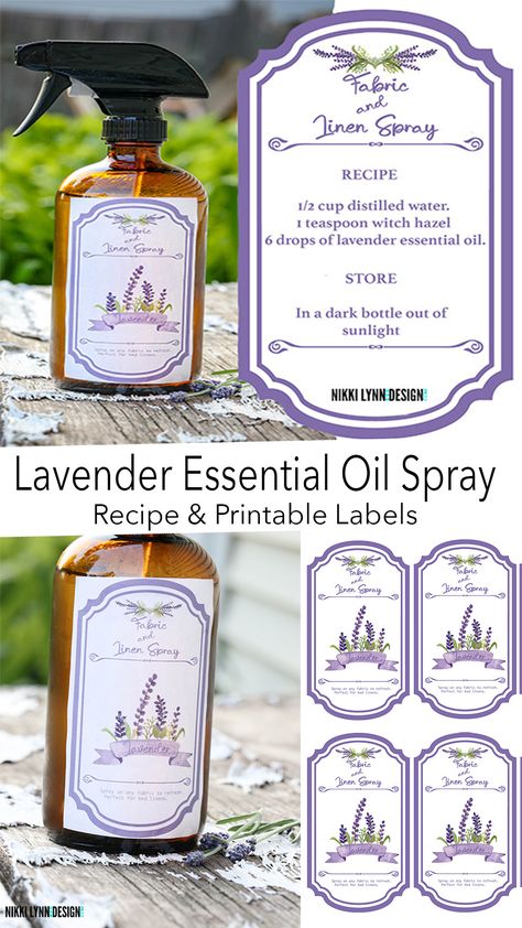 Lavender Essential Oil Spray Recipe, Linen Spray Recipe, Linen Spray Essential Oils, Diy Linen Spray, Essential Oil Spray Recipes, Lavender Linen Spray, Diy Lavender, Homemade Italian Dressing, Lavender Fabric