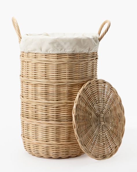 Rattan Lidded Laundry Bin – McGee & Co.