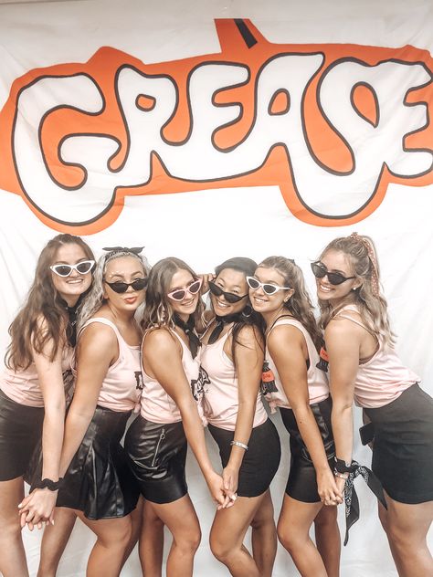 Fall Sorority Recruitment Themes, Grease Bid Day Theme, Western Bid Day Theme, Grease Bid Day, 2023 Themes, Spirit Week Themes, Grease Theme, Sorority Recruitment Themes, Grease Outfits