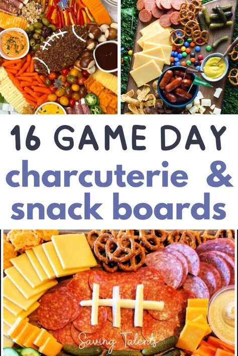 Here's a roundup of game day snack and charcuterie boards for you to enjoy at your next football party or Super Bowl potluck with friends. Charcuterie Board Football Game, Football Game Charcuterie Board Ideas, Charcuterie Board Ideas For Football, Football Theme Fruit Tray, Charcuterie Board Tailgate, Football Season Charcuterie Board, Football Charcuterie Board Ideas Easy, Charcuterie Board For Football Party, Football Tailgate Charcuterie Board