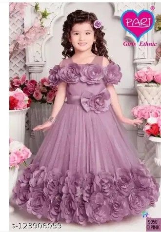 Fancy Maxi, Long Frocks For Girls, Kids Party Wear Dresses, Girls Dresses Sewing, Dress Lilac