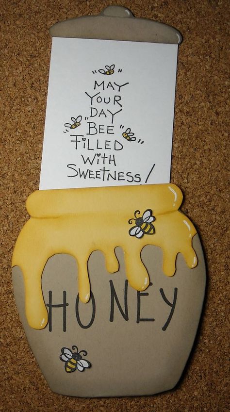 Honey pot | Creative Cards | Pinterest | Honey, Pots and Cards Cards For Men, Bee Classroom, Anniversaire Diy, Bee Party, Friends Diy, Bee Cards, 카드 디자인, Honey Jar, You Are